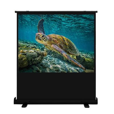60 Inch Projector Screen Manual Floor Pull Up 72 Inch 4:3 16:9 4K HD Screen Portable Folding Stand Adjustable Movie Screen Height for Home Office Classroom Outdoor(72inch(16:9))