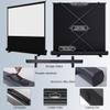 60 Inch Projector Screen Manual Floor Pull Up 72 Inch 4:3 16:9 4K HD Screen Portable Folding Stand Adjustable Movie Screen Height for Home Office Classroom Outdoor(72inch(16:9)) view 4