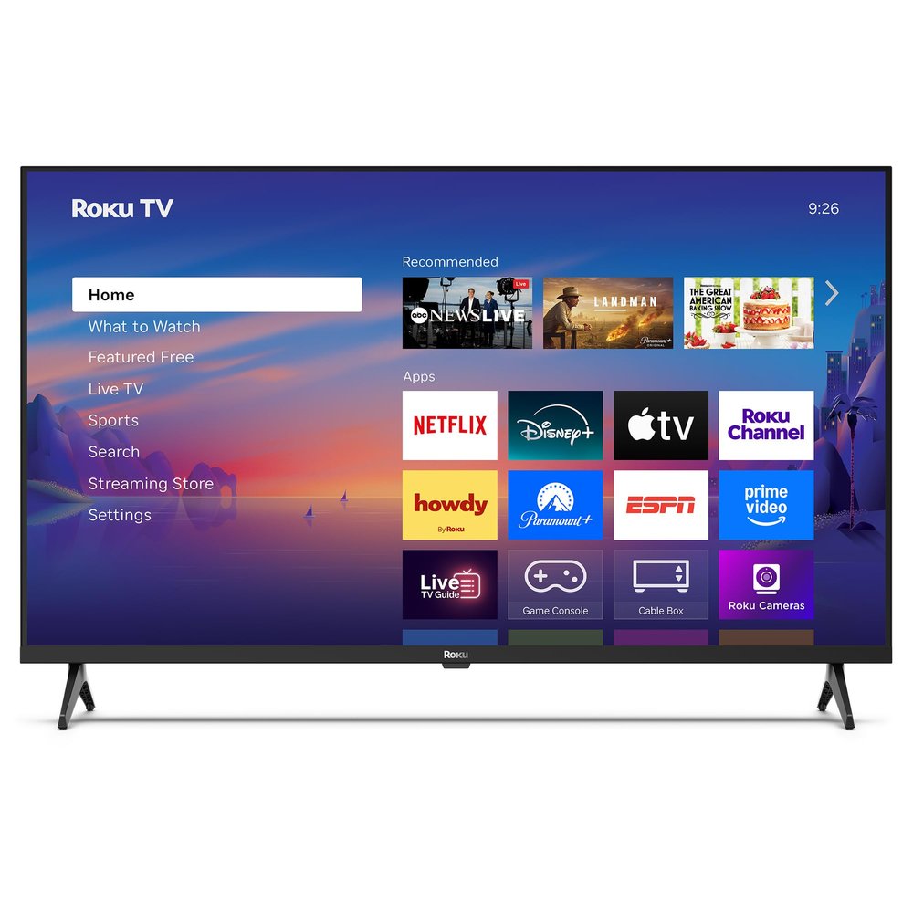 Roku Smart TV 40-Inch Select Series, 1080p Full HD TV RokuTV with Voice Remote Flat Screen LED Television with Wi-Fi for Streaming Live Local News, Sports, Family Entertainment