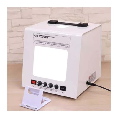 Lbxlhr Portable Mini Photo Studio Photography Light Box Softbox, with 360 Electric Turntable,3000-5500k Color Temperature Adjustable, for Jewelry Photography Video(TB200)