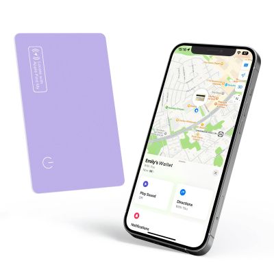 Eelexa Wallet Tracker Card, Rechargeable Thin Luggage Tracker, Works with Apple Find My (iOS Only), Item Finder for Wallet, Suitcase, ID Card, IP68 Waterproof