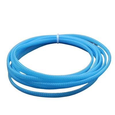 wewey 2M PET Braid Sleeving, 2/4/6/8/10/12/14/16/20/25/30/40mm High Density Wire, Wrap Sheath Protection Cable Sleeve(Fluorescent-Blue,2mm)