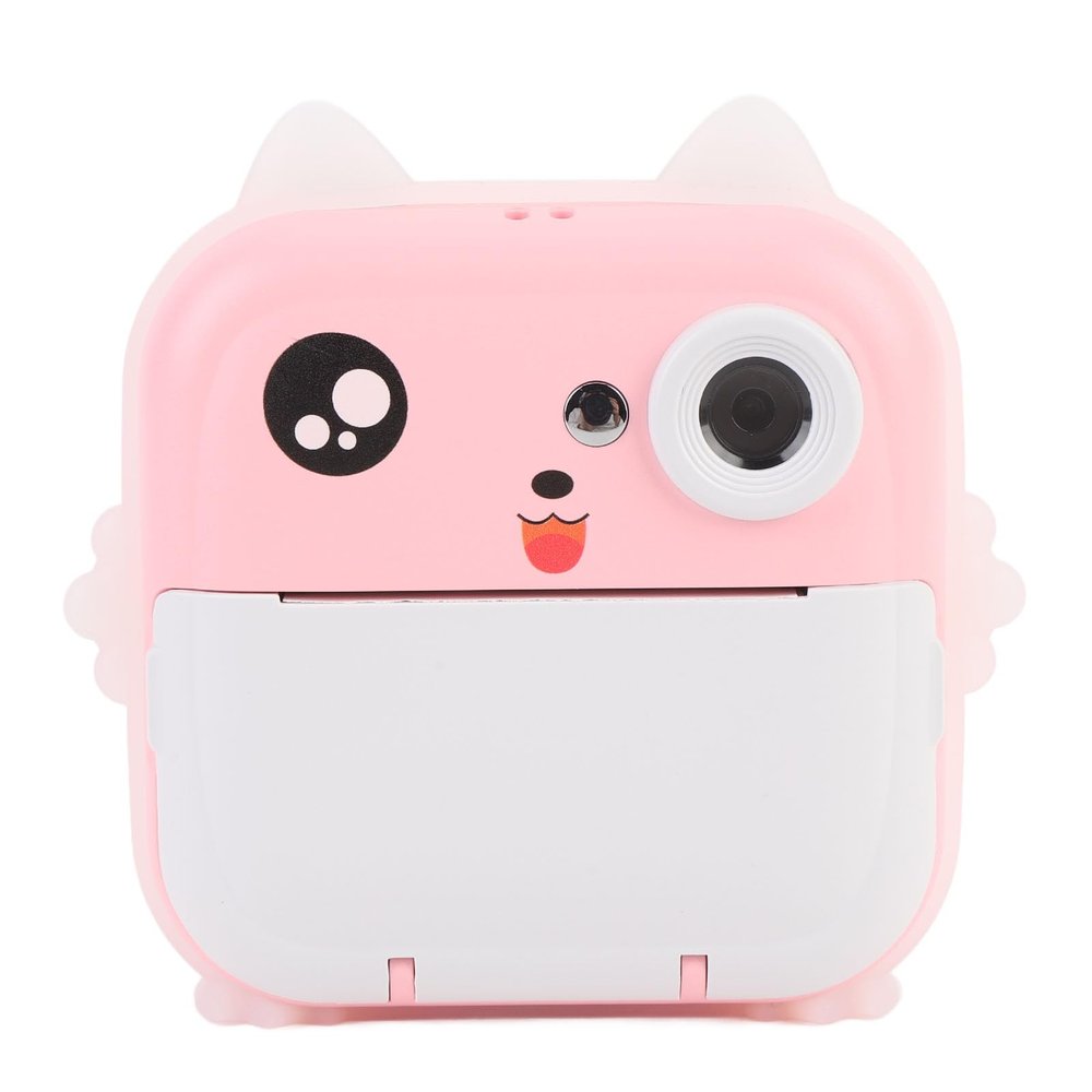 1080P Instant Print Camera 48MP Selfie Digital Camera Thermal Printing Travel Photography (Pink)