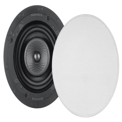 Sonance - VX66R SST SINGLE SPEAKER - Visual Experience 6-1/2" 2-Way Single Stereo In-Ceiling Speaker (Each) - Paintable White