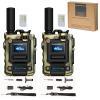 EOEV Walkie Talkie with SIM Card Long Range 4G 1000 Miles Distance Network Two Way Radio (2pcs Bronze) view 1