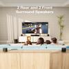 ULTIMEA 7.1ch Sound Bar with Subwoofer, Virtual Surround Sound System for TV, Sound Bar for Smart TV with 4 Surround Speakers, Peak Power 330W, TV Soundbar with App Control, Opt/AUX/BT, Aura A40 view 3
