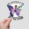 (3Pcs) They Whispered to Her You Cannot Withstand The Storm Inspirational Quote Sticker for Laptop Motivational Vinyl Waterproof Stickers for Notebook Phone Tumbler Size 2.8x3 Inches view 2