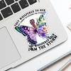 (3Pcs) They Whispered to Her You Cannot Withstand The Storm Inspirational Quote Sticker for Laptop Motivational Vinyl Waterproof Stickers for Notebook Phone Tumbler Size 2.8x3 Inches view 3