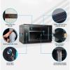 6U550*400 * 300mmChengyang, Cold Rolled Steel, Black Network Cabinet view 3