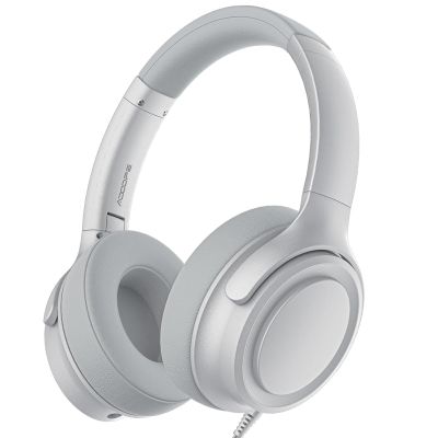 ADOOPE Wired Over-Ear Headphones with USB C Connector, Hi-Fi Stereo Sound, Noise-Isolating Ear Cups, Comfortable Fit for USB C Devices (No Bag, Silver)