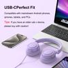 ADOOPE Wired Over-Ear Headphones with USB C Connector, Hi-Fi Stereo Sound, Noise-Isolating Ear Cups, Comfortable Fit for USB C Devices (No Bag, Purple) view 4