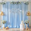 10x10 ft Blue Glitter Backdrop Curtain for Parties, Wrinkle Free Glitter Photo Backdrop Drapes 2 Panels 5x10FT Shimmer Back Drop Cloth for Baby Sower Wedding Birthday Photography Background Decor view 3