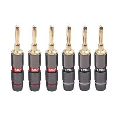 10/40/200pcs Gold Plated Pure Copper Banana Plugs Adapter Speaker Screw Speaker Connectors Audio(10Pcs (5Pairs))