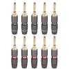10/40/200pcs Gold Plated Pure Copper Banana Plugs Adapter Speaker Screw Speaker Connectors Audio(10Pcs (5Pairs)) view 2
