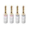 10/40/200PCS Pure Copper Gold Plated 4mm Banana Connector for Audio Video Speaker Cable Terminal Connectors Adapter(200PCS (100pairs)) view 1