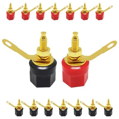 20/80/200pcs 4mm Gold Plated Amplifier Speaker Binding Post Banana Speaker Terminal Binding Post for Connector(20 Black)