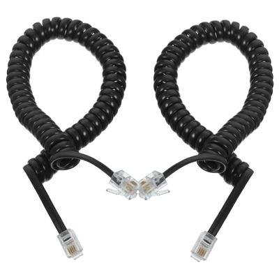 Angoily Phone Cord Set Coiled Telephone Cords Wire Phone Cord Hairpin Sturdy and Long-Lasting