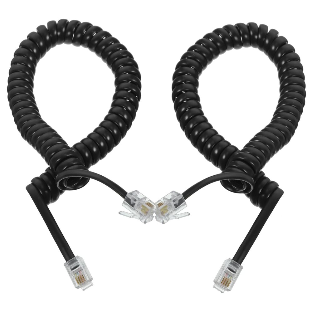Angoily Phone Cord Set Coiled Telephone Cords Wire Phone Cord Hairpin Sturdy and Long-Lasting