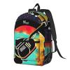 MUFLVDX Music Print Stylish Travel Backpack,Laptop Bag With Multiple Compartments,Business Backpack view 2