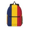 BGSHJVF Flag Of Chad Print Stylish Travel Backpack,Large Capacity Laptop Bag,Suitable For Work,Travel And Gym view 1