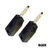100PCS 2MM Male Retractable Tube Stackable Banana Wire Solder Connector(Black) view 2