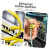 Gadpiparty Ethernet Splitter to Adapter Cable Male to Dual Female Modular for Fast Connectivity for Home Office and Classroom Networking view 3