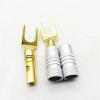 4/8/12Pcs Gold Plated Y U Shape Banana Audio Speaker Plugs Screw Fork Spade Cable Wire Connector(8PCS) view 4