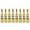 8Pcs 4mm Gold-Plated Speaker Cable Socket Speaker Line Amplifier Connector Speaker Terminal Banana Head Audio(8 Blue) view 2