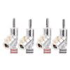4Pcs 24K Gold Plated Lockable Speaker Cable Banana Connector Banana(4Pcs Mixed) view 4