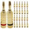 8pcs 4mm Banana Gold-Plated Musical Cable Wire Audio Speaker Connector Adapter Plated Speaker Cable Wire Pin Connectors(8 Red) view 1
