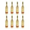 8pcs 4mm Banana Gold-Plated Musical Cable Wire Audio Speaker Connector Adapter Plated Speaker Cable Wire Pin Connectors(8 Red) view 2