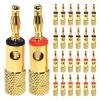 8/40pcs 4mm Gold-Plated Musical Cable Wire Banana Adapter Audio Speaker Connector Plated for Speaker Wire Amplifiers(8Pcs (4Pairs)) view 1