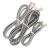 Angoily 3pcs Flat Telephone Extension Cord 6P6C RJ12 Silver Gray Connectors for Landline Phone Cable Suitable for Home and Office Use view 1