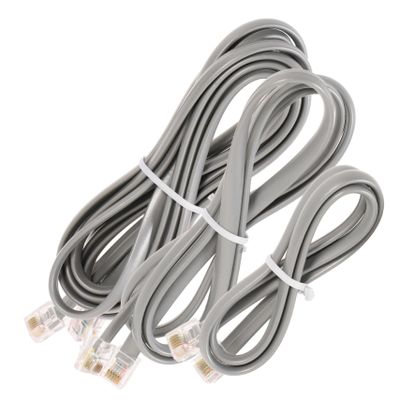 Gadpiparty Sturdy Phone Cord Kit 3pcs Flat Extension Cord Phone Cable