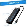 Gadpiparty Port USB Hub with Individual High-Speed USB Splitter for Laptop and Computer Connect Multiple Devices Simultaneously for Gaming and File Transfer view 2