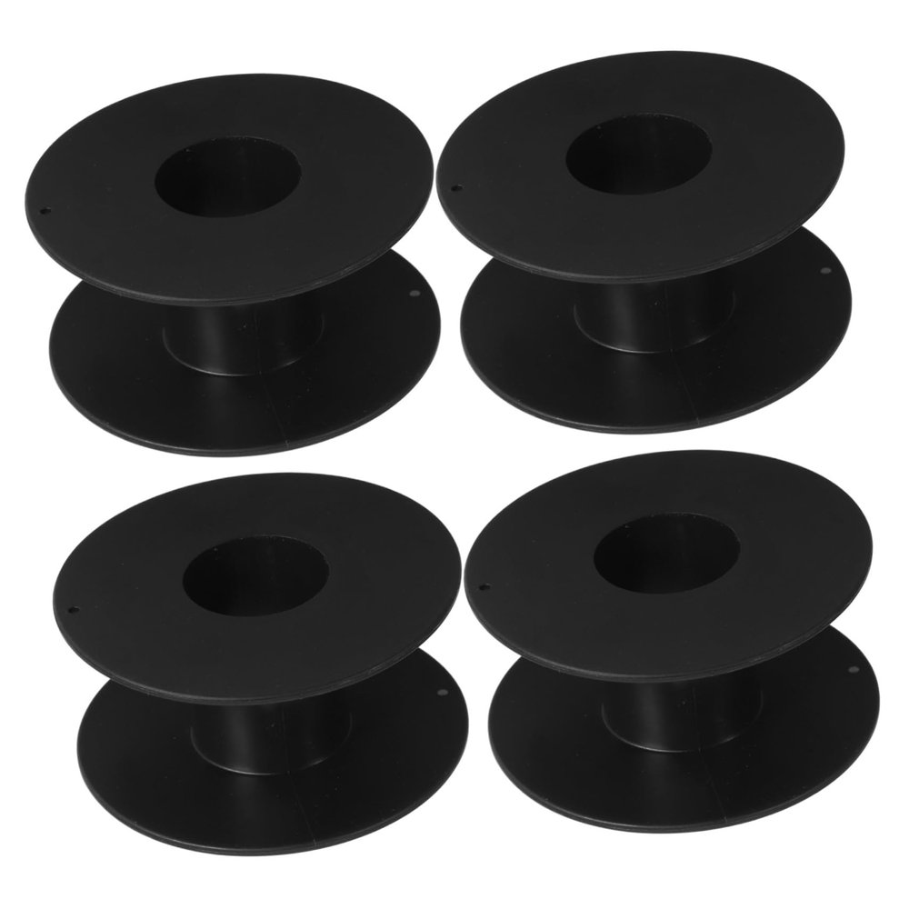 HEALLILY 4pcs Take-up Reel Filament Spool for Thick Wire Spools Black Cord Reel