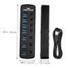Angoily USB Hub Ports High-Speed USB Extension Adapter for Laptops Power Supply Port Led Indicator Stylish Design for Gaming view 2