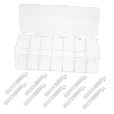 Angoily Cable Management Box Cord Organizer Box Earphone Organizing Multi-grid Storage Holder Charger Holder for Home