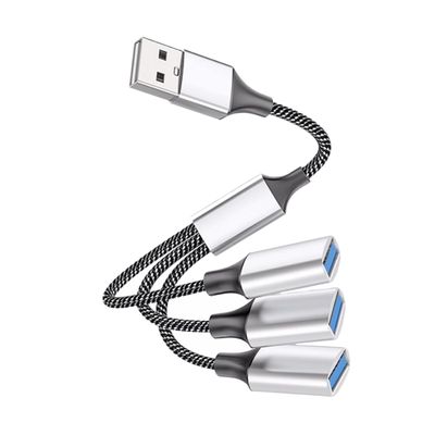 Gadpiparty Multi-Function USB Splitter Cable 1 Male to 3 Female USB Power Splitter