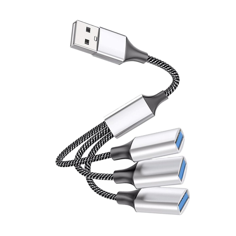 Gadpiparty Multi-Function USB Splitter Cable 1 Male to 3 Female USB Power Splitter