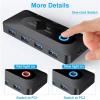 F7X3K0Z USB KVM Switcher HDMI 4K@60Hz for 2 PC Laptop Share Keyboard Mouse Printer and one HD Monitor One Button Switch USB Hub view 2