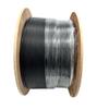 1000ft RG 223 on reel 50 ohm Double Shielded Coaxial cable black PVC jacket wound on a sturdy wooden reel (dimension: 12inch x 9inch) with length markings and "RG223" printed along outer sheath view 2
