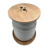 1000ft RG 223 on reel 50 ohm Double Shielded Coaxial cable black PVC jacket wound on a sturdy wooden reel (dimension: 12inch x 9inch) with length markings and "RG223" printed along outer sheath view 3
