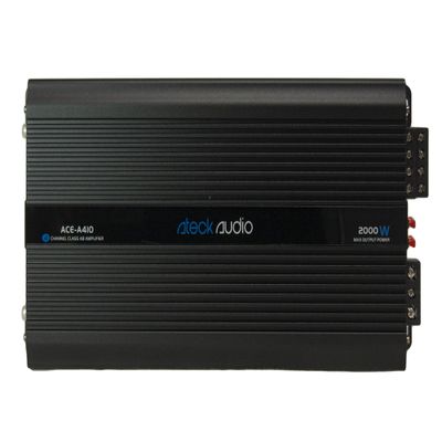 Ateck Audio ACE-A410 4-Channel Class AB Car Amplifier, 2000W Max Output Power, Black