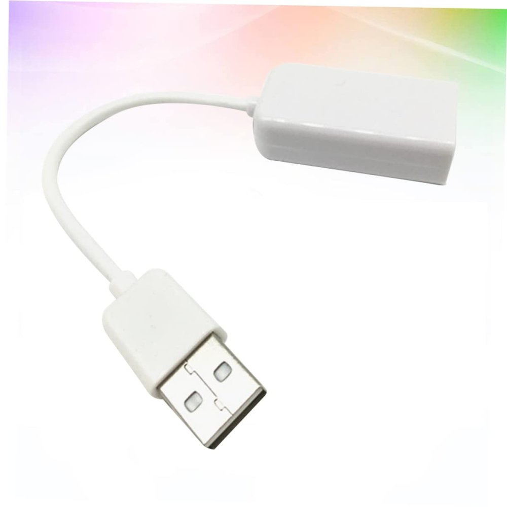 Gadpiparty USB Sound Card Adapter Channel Sound for Notebook USB to Audio Jack Cable No Driver Needed White