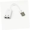 Gadpiparty USB Sound Card Adapter Channel Sound for Notebook USB to Audio Jack Cable No Driver Needed White view 3