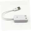 Gadpiparty USB Sound Card Adapter Channel Sound for Notebook USB to Audio Jack Cable No Driver Needed White view 4