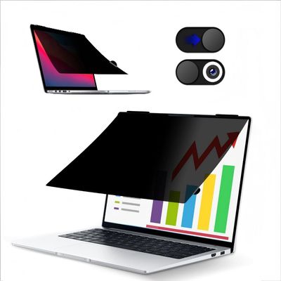JiSiTeCai Flip 180 Privacy Screen Filter for MacBook Air 13.6 Inch (2022-2024, M2, M3) Model: A2681 A3113, Matte Anti Glare Blue Light Protector Private Security Filter for 13.6In Mac Laptop