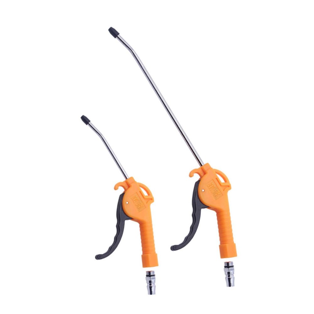 HOMSFOU 2pcs High Pressure Pneumatic Air Blower Gun for Car Dust Cleaning Portable Dust Collector Tools Long Short Orange Efficient Lightweight Easy to Use