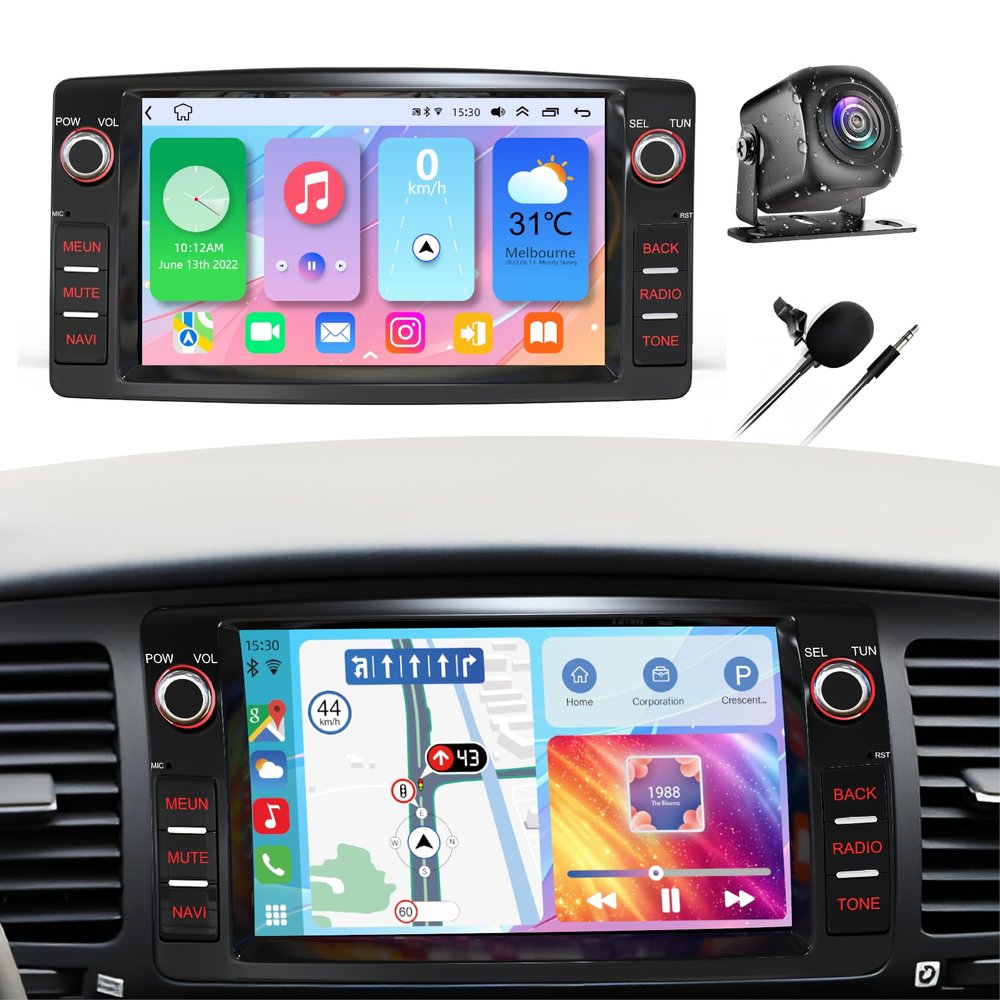 4+64G Android 14 Car Radio for Toyota Corolla E120 2000-2006 Support Wireless Carpaly&Android Auto, 7 Inch IPS Touch Screen, Android Stereo for Corolla with Bluetooth/WiFi/GPS/FM/SWC/Backup Camera
